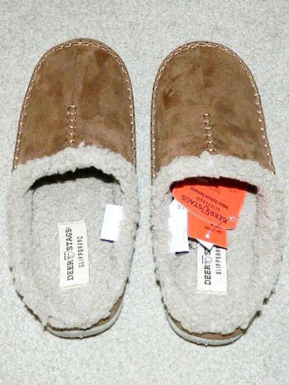 Men's DEER STAGS Slippers Nordic Slipperooz Size 9W Wide New NWT